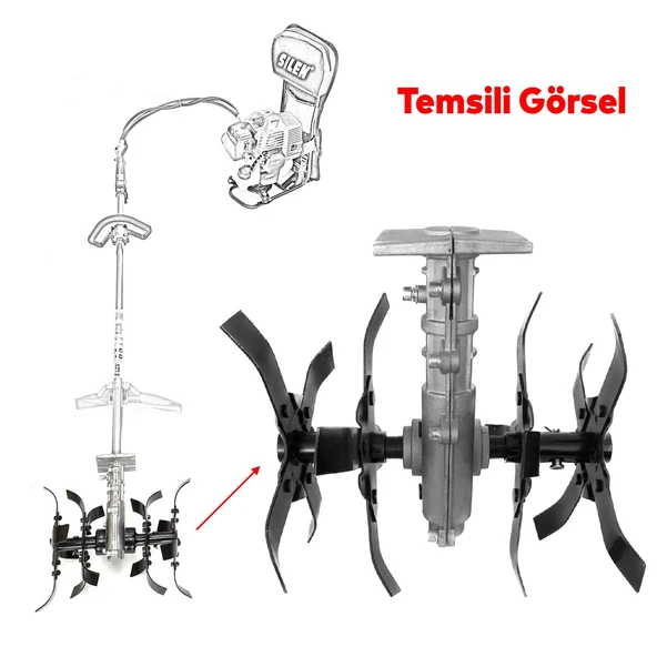 Solax 28 mm 9 Diş Tırpan Yedek Çapa Aparatı Bıçağı MTP2 Toprak İşleme Belleme Çapalama Uyumlu - Resim 2