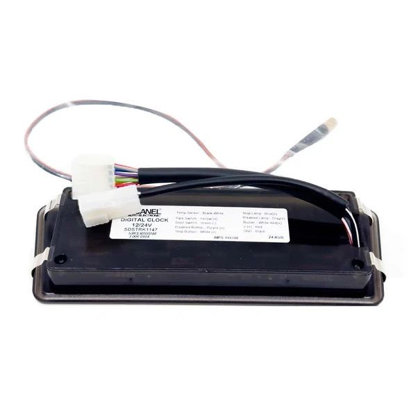 Sanel Otobüs İçin Saat Göstergesi Sıcaklık Göstergeli Duracak Lambası Siyah Beyaz Gösterge İkazlı - 4