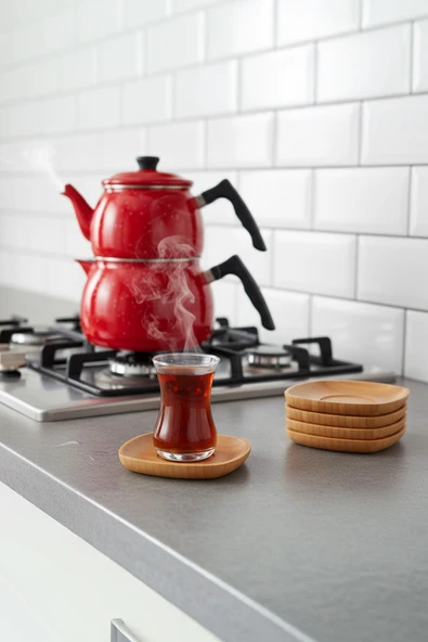 Bambum Silva Kare 6 Lı Çay Tabağı - Resim 3