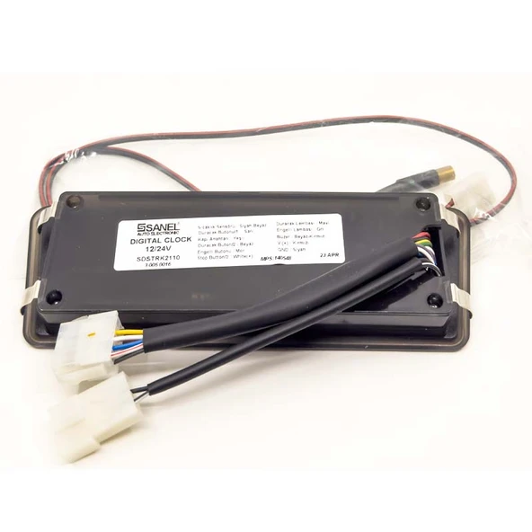 Sanel Otobüs İçin Saat Göstergesi Sıcaklık Göstergeli Çift Duracak Lambası Siyah Beyaz Gösterge İkazlı - 5