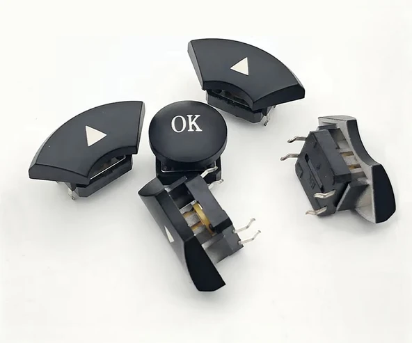 4 Yön OK 12x12mm Buton 1 Set  Navigasyon 5 Buton 5 Başlık 4 Yön Tamam Anahtar Tuş Takımı Kumanda Kontrol Otomasyon Endüstriyel Vinç Oyuncak - 5