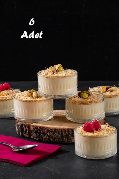 Amelia Kase 6 Lı Set Sosluk Puding Tatlı Dondurma Kasesi - 4