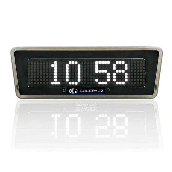 Sanel Otobüs İçin Saat Göstergesi Sıcaklık Göstergeli Çift Duracak Lambası Siyah Beyaz Gösterge İkazlı - 2