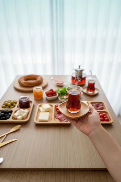 Bambum Silva Kare 6 Lı Çay Tabağı - Resim 2