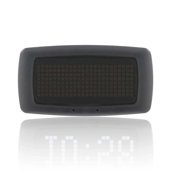 Sanel Saat Göstergesi Matrix Göstergeli Beyaz Siyah Yazı Renkli - 2