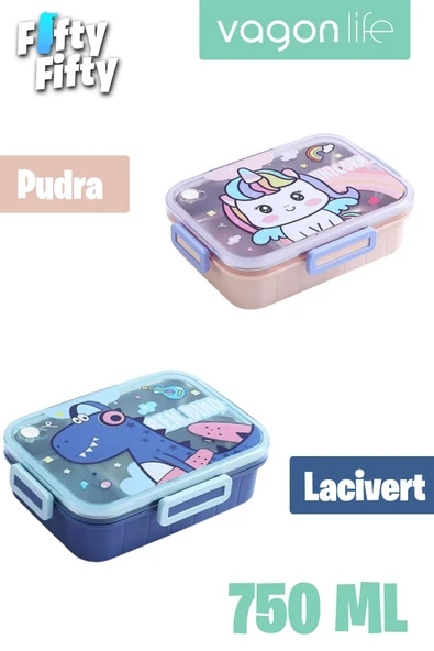 Vagonlife Lunch Box 750 ML (Sızdırmaz,Karışmaz Üç Bölmeli) Yeni Nesil Sefer Tası-FFLBOX50555 - 6