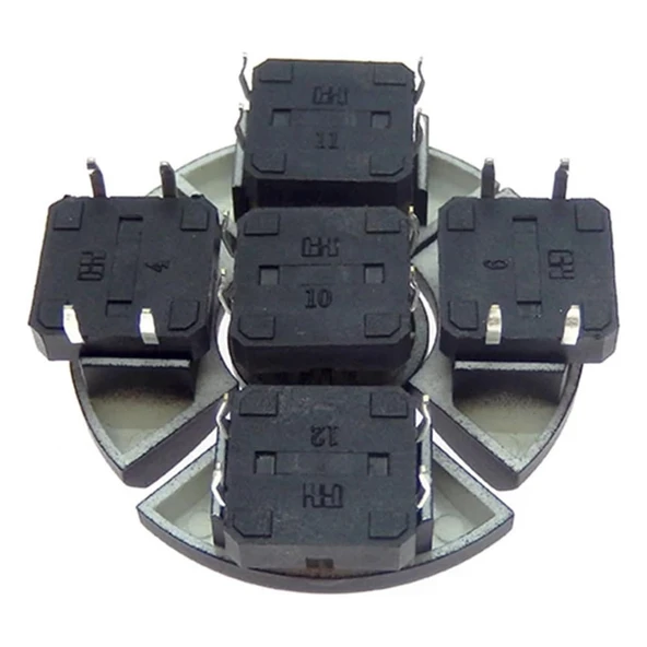 4 Yön OK 12x12mm Buton 1 Set  Navigasyon 5 Buton 5 Başlık 4 Yön Tamam Anahtar Tuş Takımı Kumanda Kontrol Otomasyon Endüstriyel Vinç Oyuncak - 7