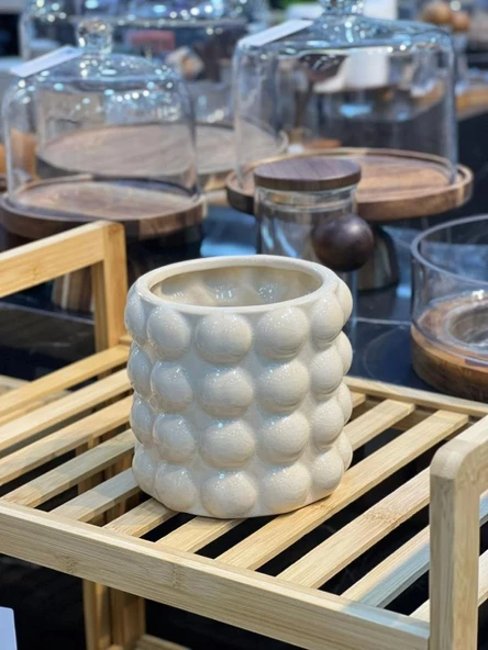 Atby 13CM Bubble Seramik Vazo - 3