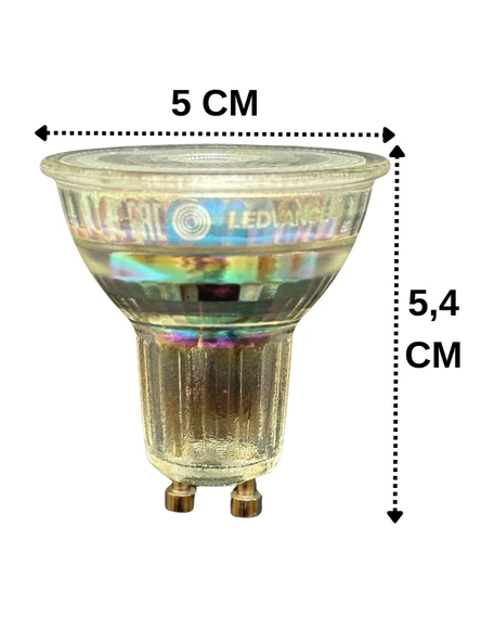(8 Adet) Ledvance 4,5W (50W) 3000K (Sarı Işık) Dim Edilebilir GU10 Duylu Led Spot Ampul - Resim 3