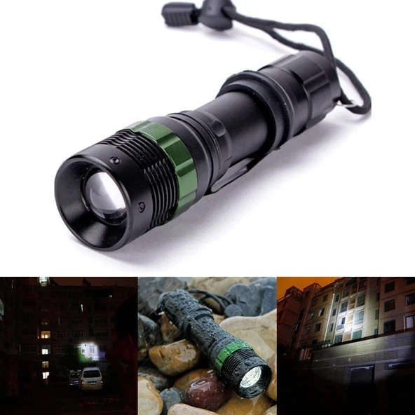 Zoomlu Oto Şarjlı El Feneri  Wt-012 - 6