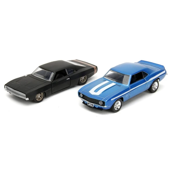 Jada 1:32 Fast & Furious Legacy Series Twin Pack W2/0 Dom's 1968 Dodge Charger & 1969 Chevrolet Cama - 2