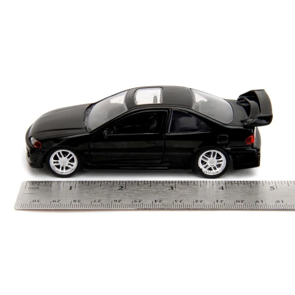 Jada 1:32 Fast & Furious Legacy Series Twin Pack W1/1 Heist Honda Civic EJ1 & Han's Mazda RX-7 - Resim 7