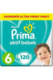 PRİMA AKTİF BEBEK NO:6 EKONOMİK PAKET LARGE 13-18 KG 120 ADET