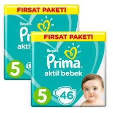 PRİMA AKTİF BEBEK NO:5 EKONOMİK PAKET JUNİOR 11/16 KG 92 ADET ürün görseli 1