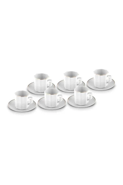 Karaca Vezir 6 Kişilik Kahve Fincan Takımı 80 ml Klasik - 6