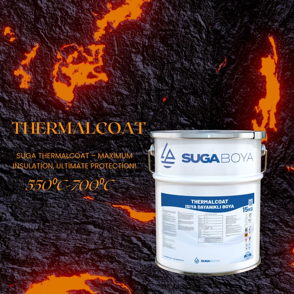 SUGA THERMALCOAT 15 KG Isıya Dayanıklı Boya 550⁰C-700⁰C - 6
