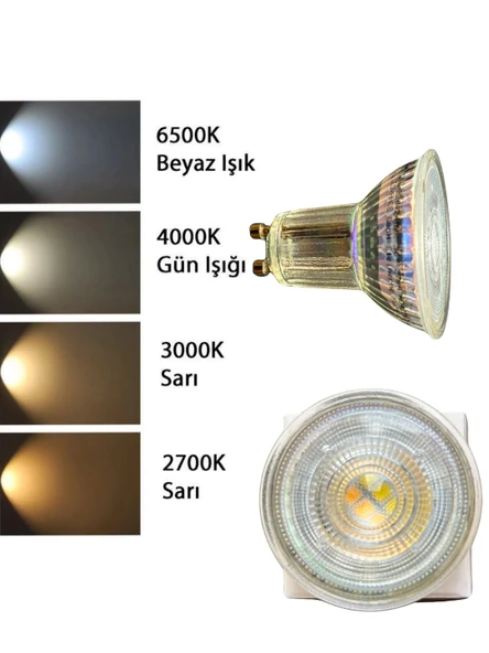 (5 Adet) Ledvance 4,5W (50W) 4000K (Gün Işığı) Dim Edilebilir GU10 Duylu Led Spot Ampul - Resim 5