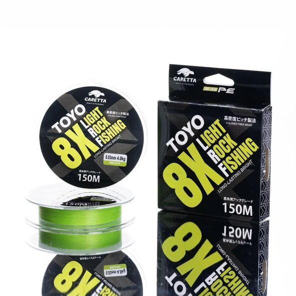 Caretta Toyo Green 8X Ligh Rock Fishing (LRF) 150 mt İp Misina - 2