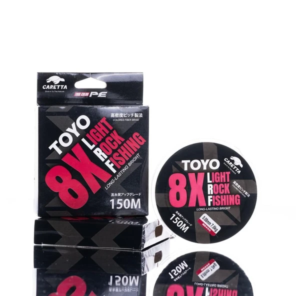 Caretta Toyo Red 8X Ligh Rock Fishing (LRF) 150 mt İp Misina