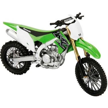 Motorsiklet Kawasaki KX 450F Enduro Yeşil 1/18 Ölçek - 2