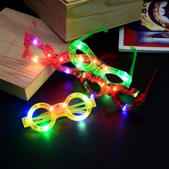 Led Işıklı Karışık 6 Model Yanar Söner Parti Gözlüğü 12 Adet - 3