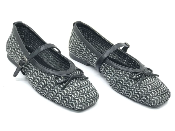 Feles Hasır Fiyonk Detaylı Kadın Babet Ayakkabı - Resim 2