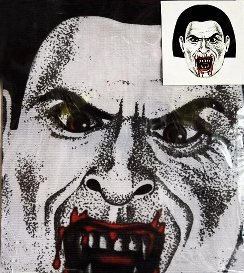 Yüze Yapışan Kafaya Tam Geçmeli Streç Kanlı Vampir Maske Bez Maske Model 2-2 ürün görseli