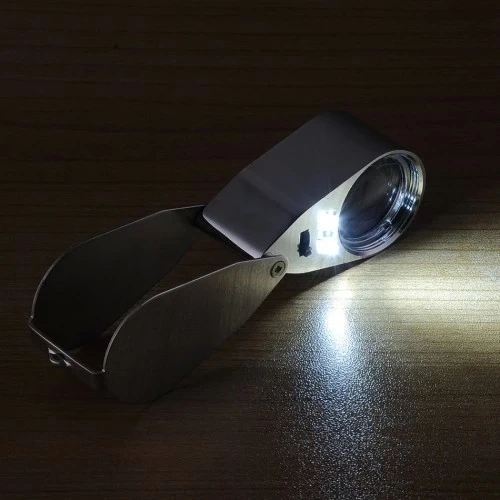 Kontrol, Için Özel Kutulu Metal Işıklı Lup 40x25 - 6