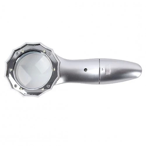 7x Büyüteç 6 Led Işık Aydınlatma 50mm Optik Lens El Büyüteç - 4