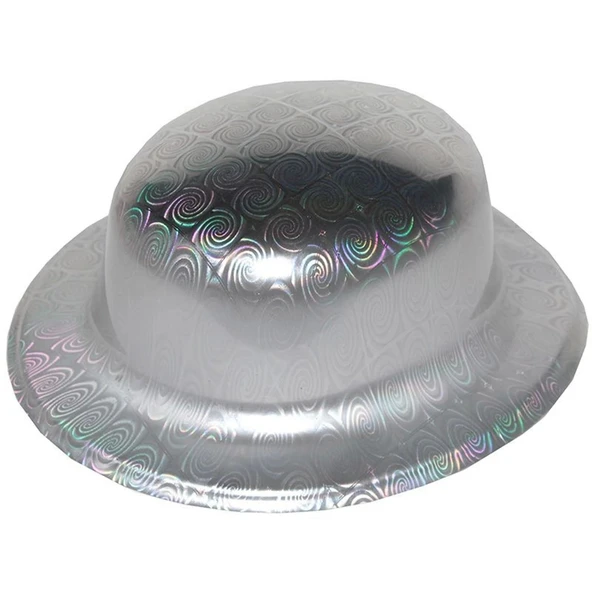 Gümüş Renk Hologramlı Plastik Yulak Melon 27x24 Cm
