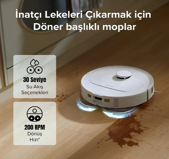 Roborock Qrevo S Çöp İstasyonlu Akıllı Robot Süpürge Beyaz - 4