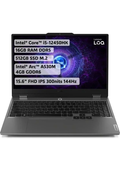 Lenovo LOQ Core i5 12450HX 16GB 512GB SSD Arc-A530M Freedos