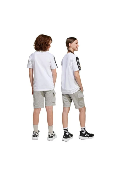 adidas Unisex Çocuk  Gri  Şort J SL FT C SH JE3973 - Resim 6
