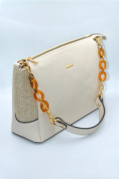 Kadın Özel Askılı Fermuarlı El ve Omuz Çantası - 3