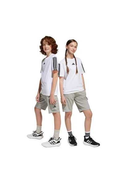 adidas Unisex Çocuk  Gri  Şort J SL FT C SH JE3973 - Resim 7