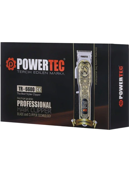 Powertec TR-6600 Profesyonel Saç Tıraş Makinesi 10Taraklı - Resim 6