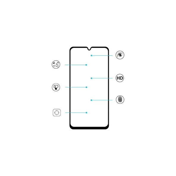 Vendas Redmi Note 9 Pro Tam Kaplama Temperli Cam Ekran Koruyucu - Resim 2