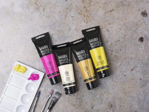 Liquitex Basics 118ml Monochrome Luxe Colors 4 Renk Akrilik Boya Seti - Çanta Hediyeli - 7