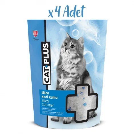 CatPlus Kristal Kedi Kumu 3,6 Lt x 4 Adet