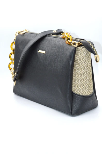 Kadın Özel Askılı Fermuarlı El ve Omuz Çantası - 3