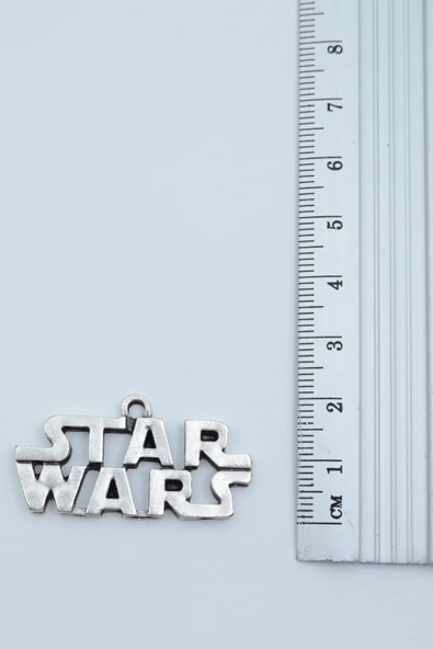 Star Wars Gümüş Kaplama Örme Zincir Kolye - Resim 3