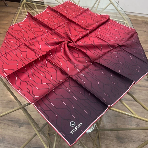 %100 Twill İpek 90x90 Eşarp - 04896