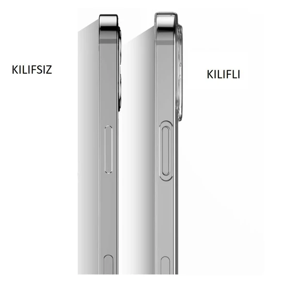 Vendas iPhone 13 Pro Uyumlu (13 Pro) Simple Serisi Kamera Korumalı Soft Şeffaf Silikon Kılıf + Seramik Nano Ekran Koruyucu - 4