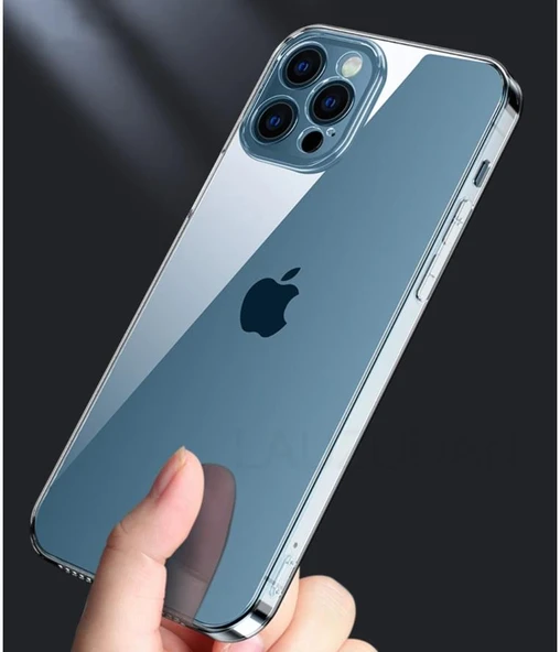 Vendas iPhone 13 Pro Uyumlu (13 Pro) Simple Serisi Kamera Korumalı Soft Şeffaf Silikon Kılıf + Seramik Nano Ekran Koruyucu - 9