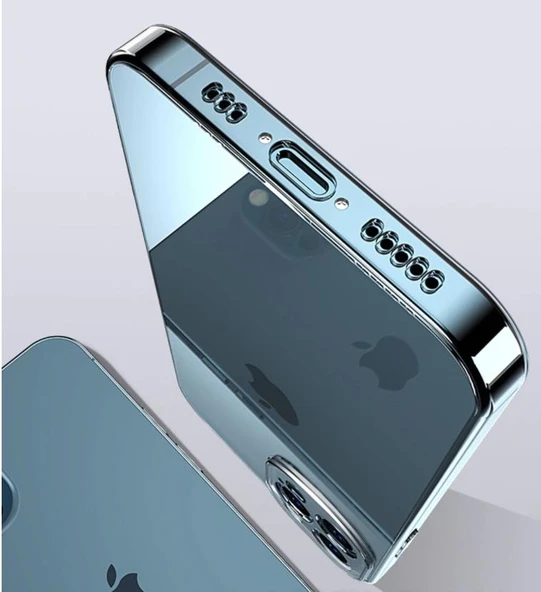 Vendas iPhone 13 Pro Uyumlu (13 Pro) Simple Serisi Kamera Korumalı Soft Şeffaf Silikon Kılıf + Seramik Nano Ekran Koruyucu - 8