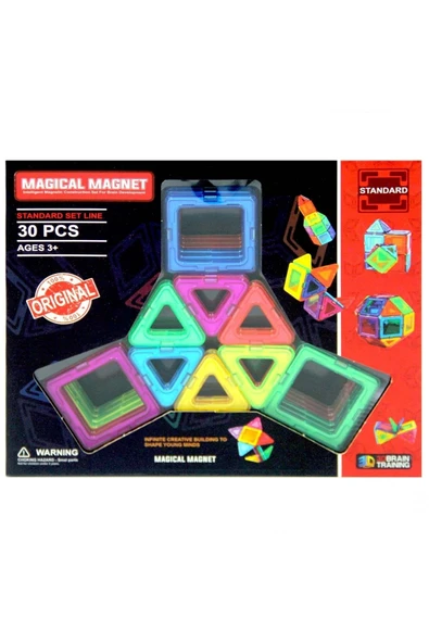 Magical Magnet , Mıknatıslı, Manyetik 3 Boyutlu , Yapı Ve Tasarım Lego Eğitim Seti, 30 Parça - 2