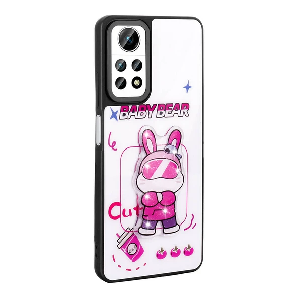 Xiaomi Redmi Note 12 Pro 4G Kılıf Parlayan Kabartmalı İkonik Figürlü Zore Amas Silikon Kapak - 7