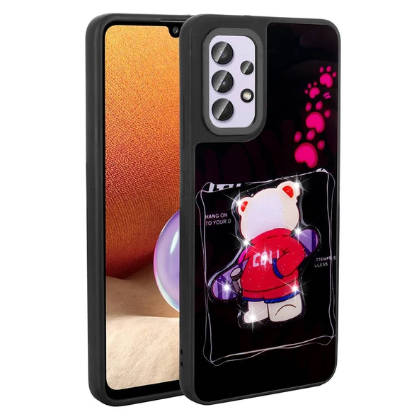 Galaxy A32 4G Kılıf Parlayan Kabartmalı İkonik Figürlü Zore Amas Silikon Kapak - 11