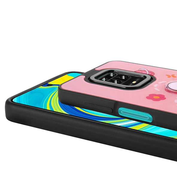 Xiaomi Redmi Note 9 Pro Kılıf Parlayan Kabartmalı İkonik Figürlü Zore Amas Silikon Kapak - 5