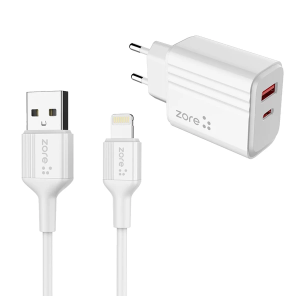 Vendas Play Serisi PL3 Lightning 2in1 20W Destekli Zore Seyahat Şarj Aleti - 2